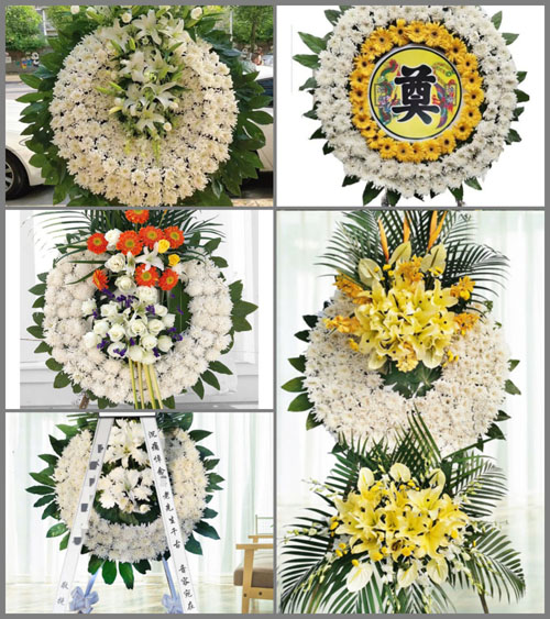 湖南常德武陵区白鹤山乡马龙桥村花圈速递